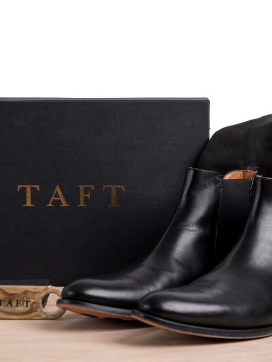 TAFT Hiro Chelsea Boot Midnight Leather Size 10 main image 5